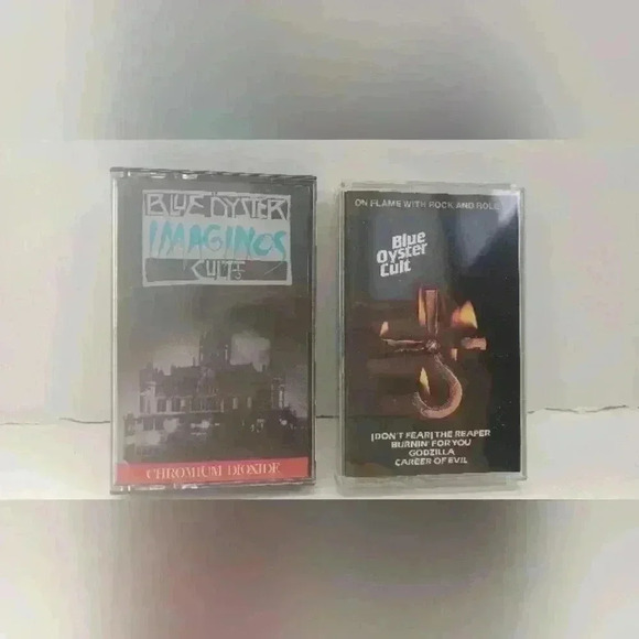 Blue Oyster Cult 1988 Imaginos and  1990 On Flame with Rock and Roll Cassettes - Picture 1 of 5